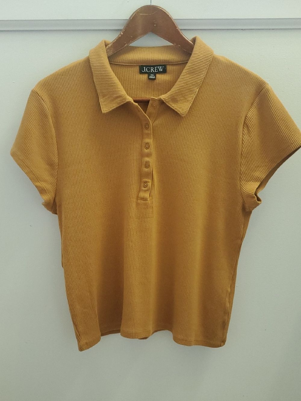 J. Crew Vintage Ribbed Top In Burnt Caramel Size XXL
